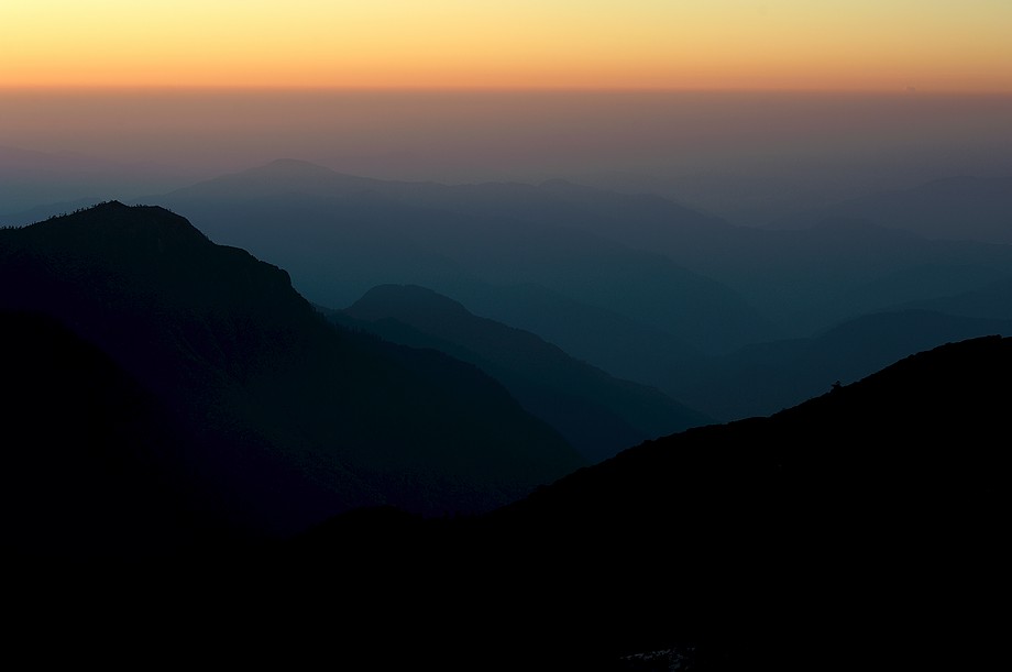 Widok z Dzongri w stronę Singalila Ridge (Goecha La trek)